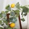Artificial Lemon Greenery Garland Faux Spring Summer Eucalyptus Garland with Lemons Fake Fruit Vine Garland Wreath for Front Door Wall Table Kitchen Home Wedding Decor